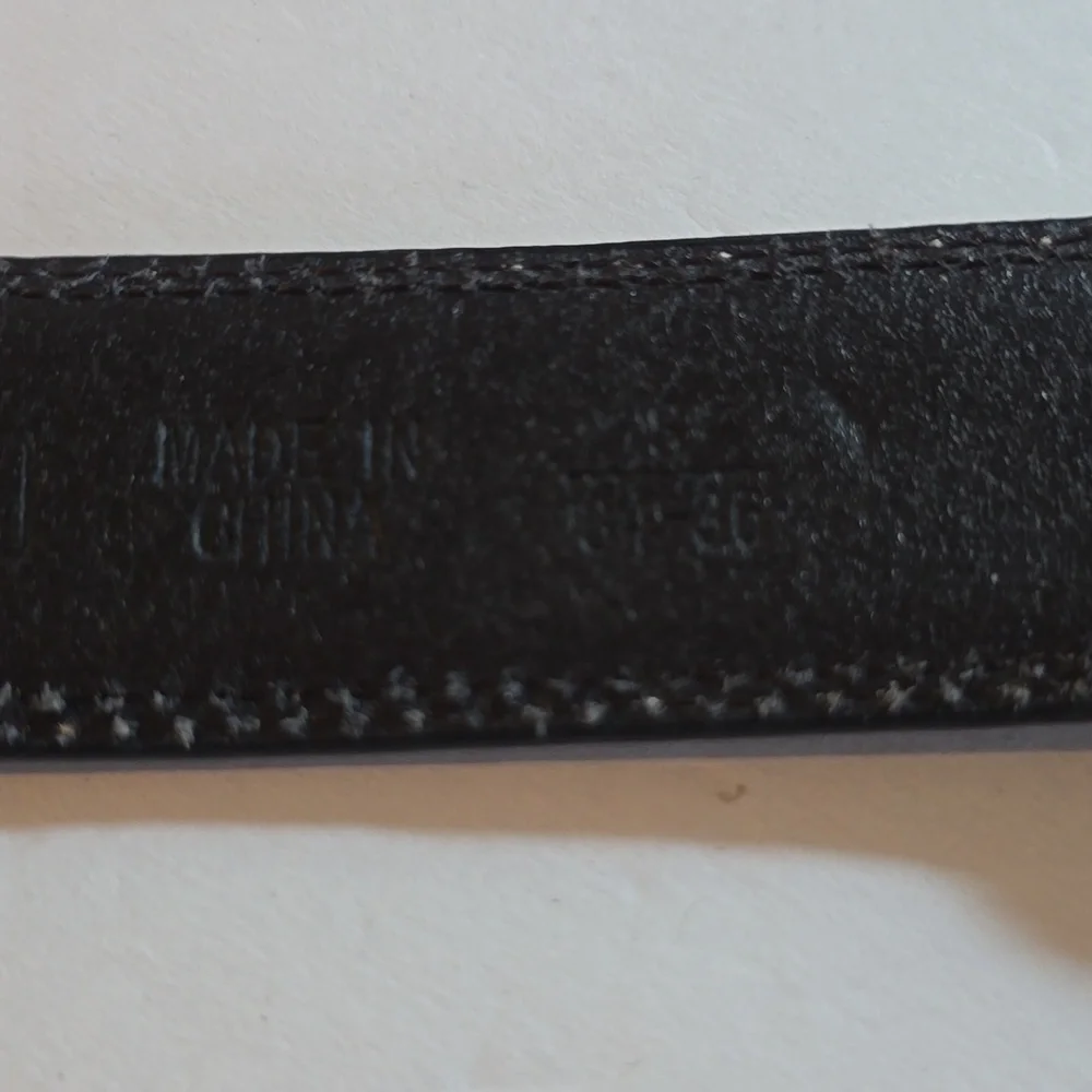 Fionte Mens Brown Leather Belt Silver Buckle white stitching Sz.34-38